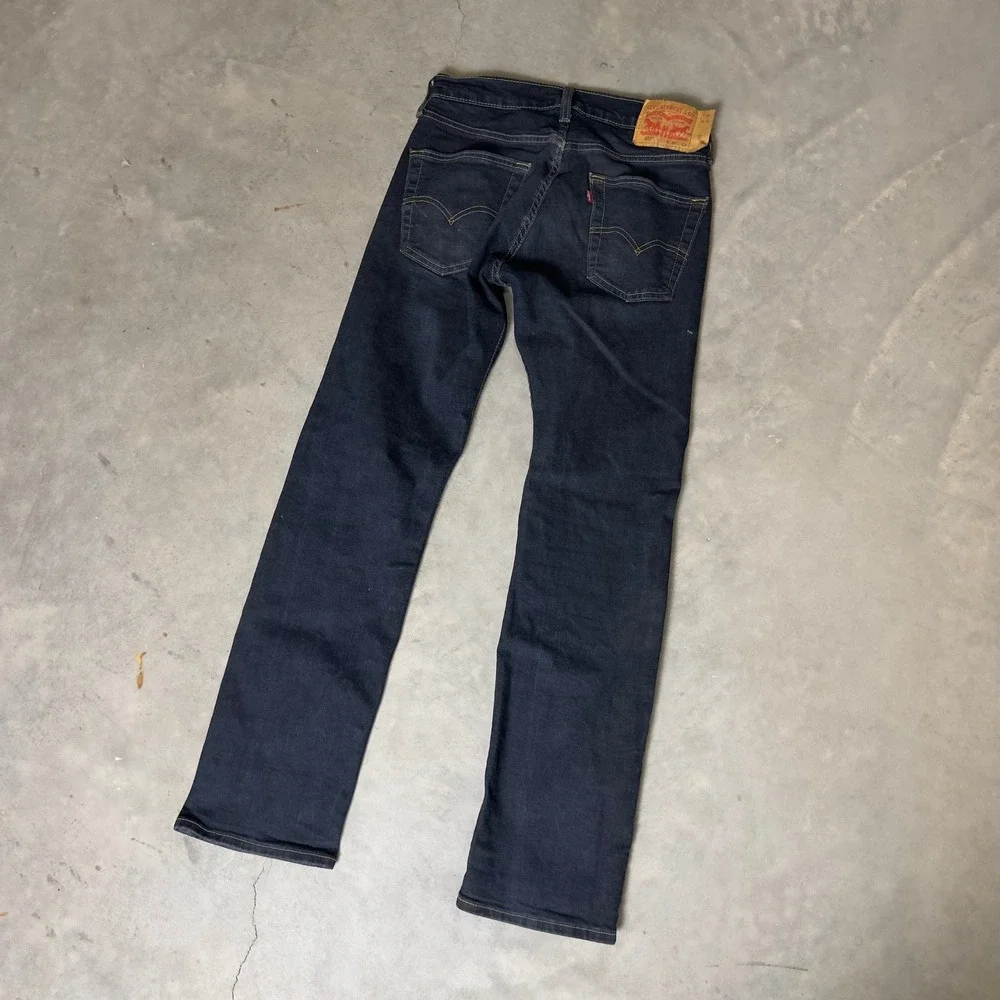 Levi's 501 Original Fit Jeans Mens 30x32 Dark Wash Indigo Baggy Denim Streetwear